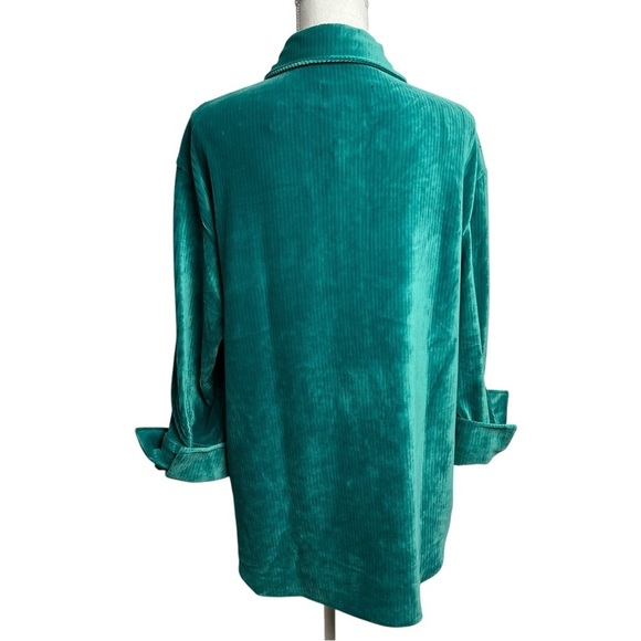 hunter & brown Women’s Oversized Corduroy Button Front Shirt Sz Medium Soft - Picture 4 of 11